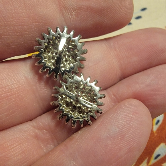 Sterling 925 Starburst Designer Dupe Earrings - Picture 3 of 5